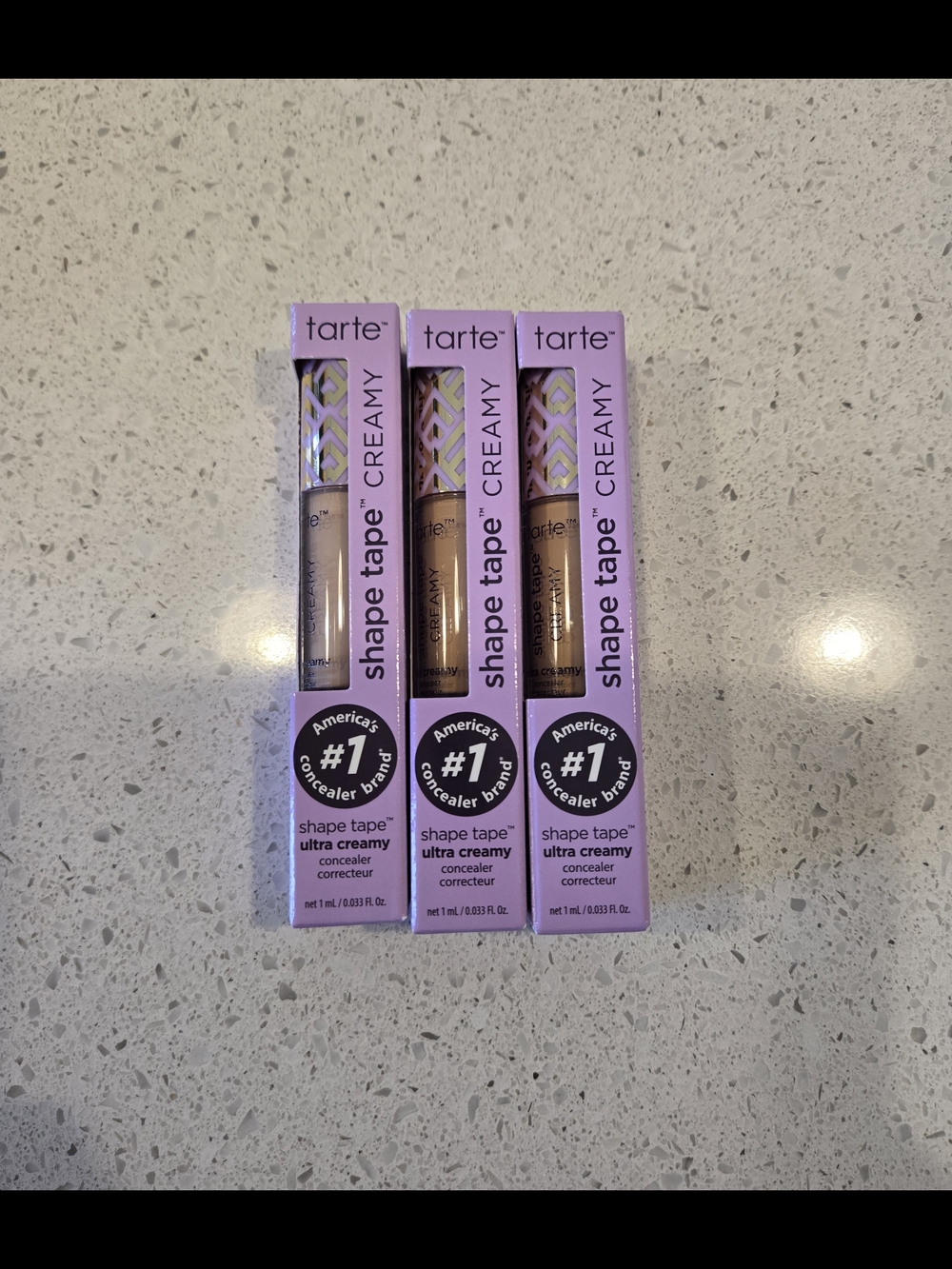 Tarte Shape Tape Ultra Creamy Concealer Minis 44H Tan Lot of 3 New